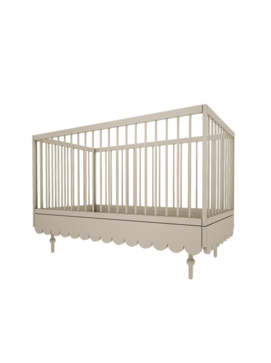 Handmade Babushka Olive Cot Bed 70 x 140cm Lillian Daph