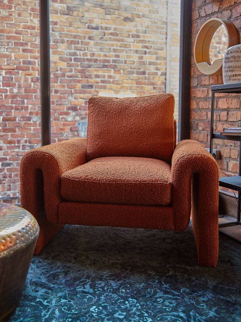 Lita Rust Boucle Arm Chair – Lillian Daph