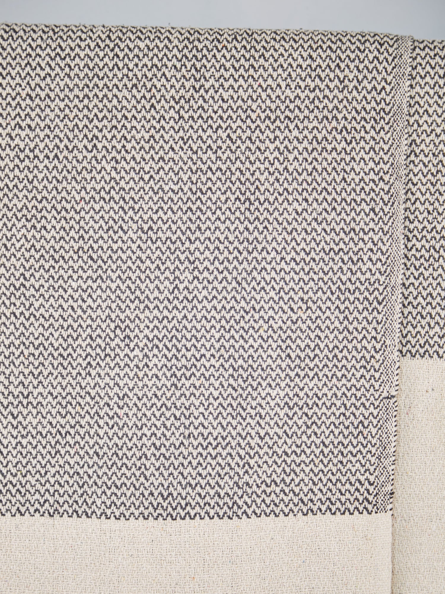 Matt Dark Grey Recycled Cotton Throw