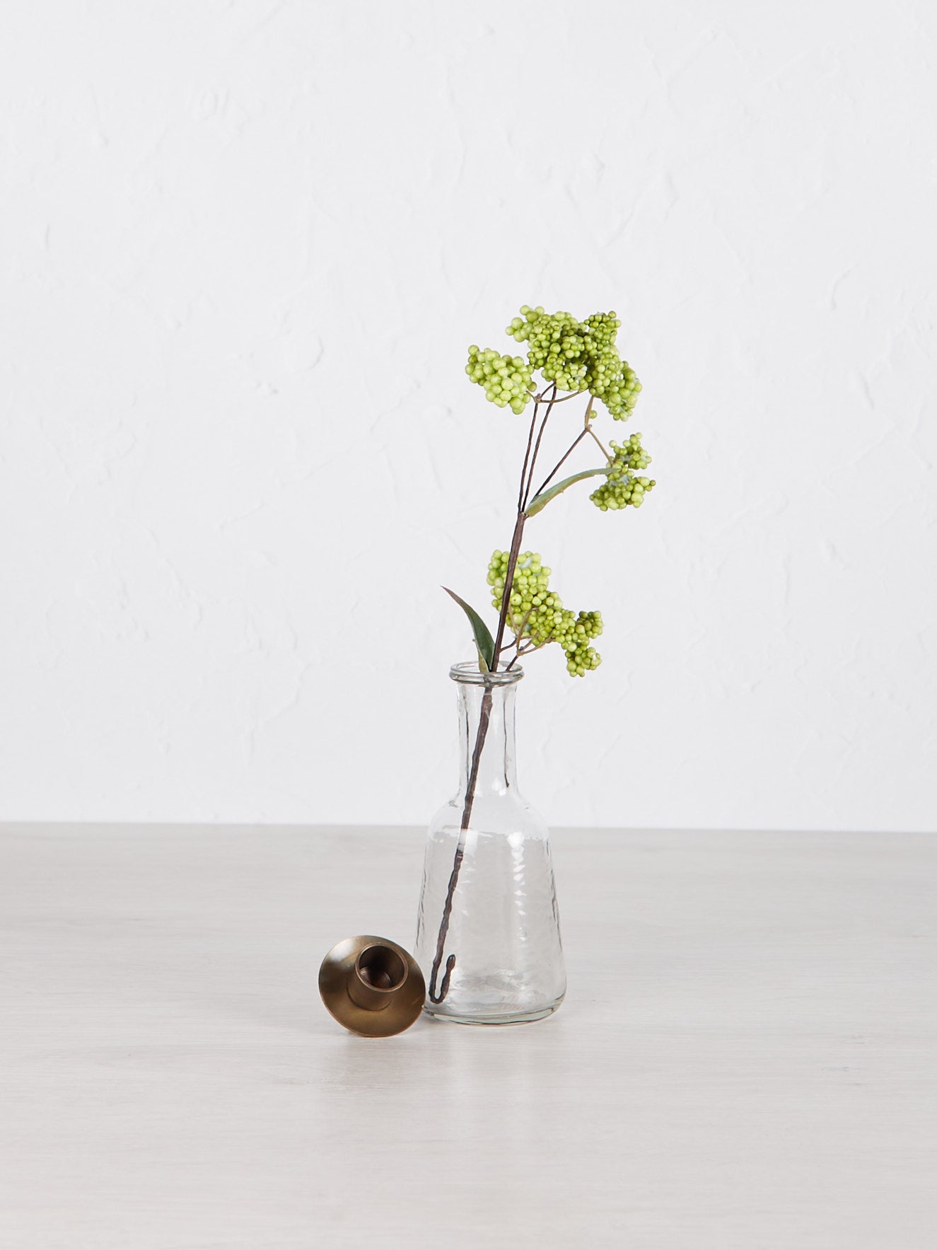 Sirsa Glass Tall Candlestick - Clear