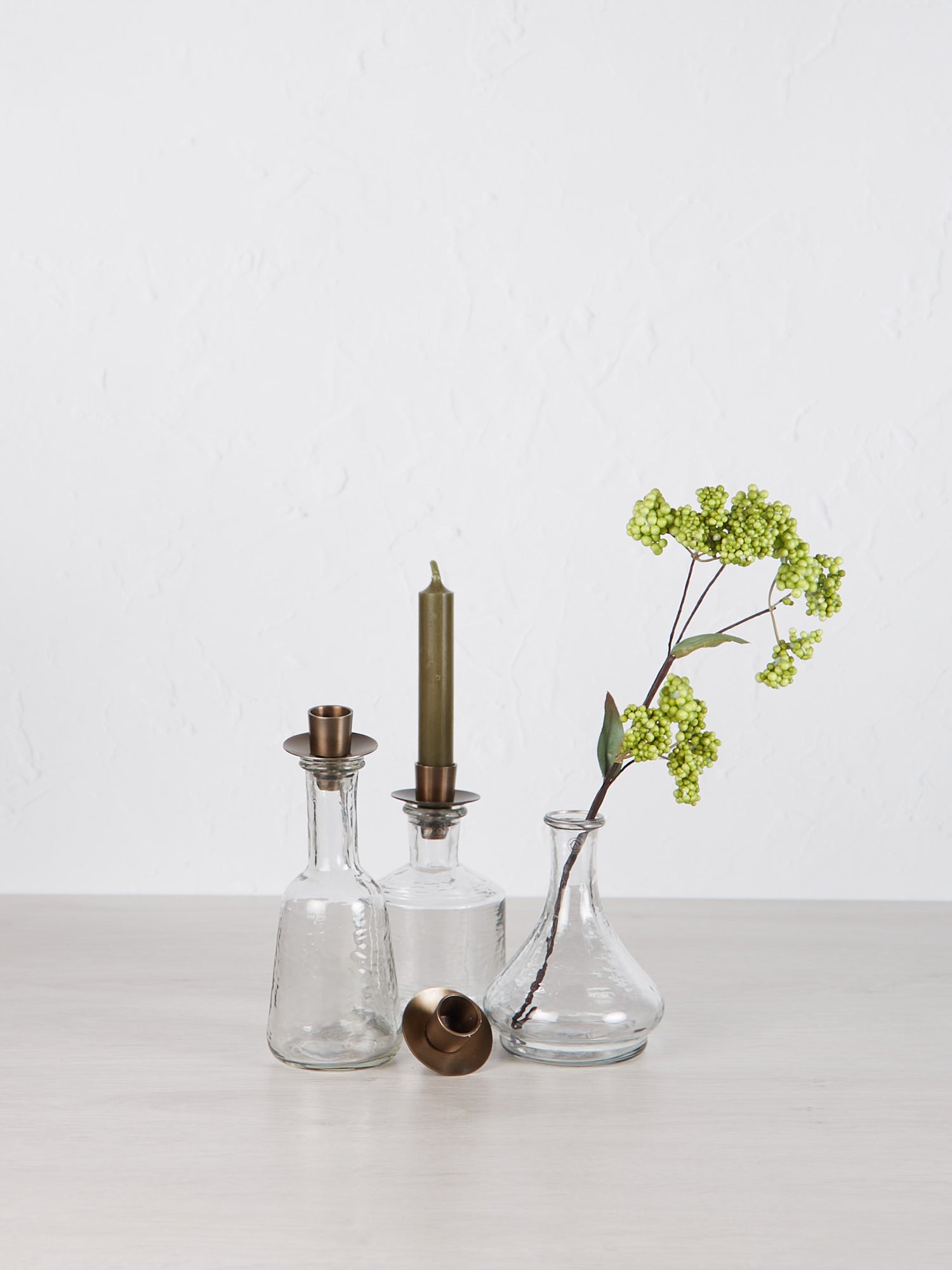 Sirsa Glass Tall Candlestick - Clear
