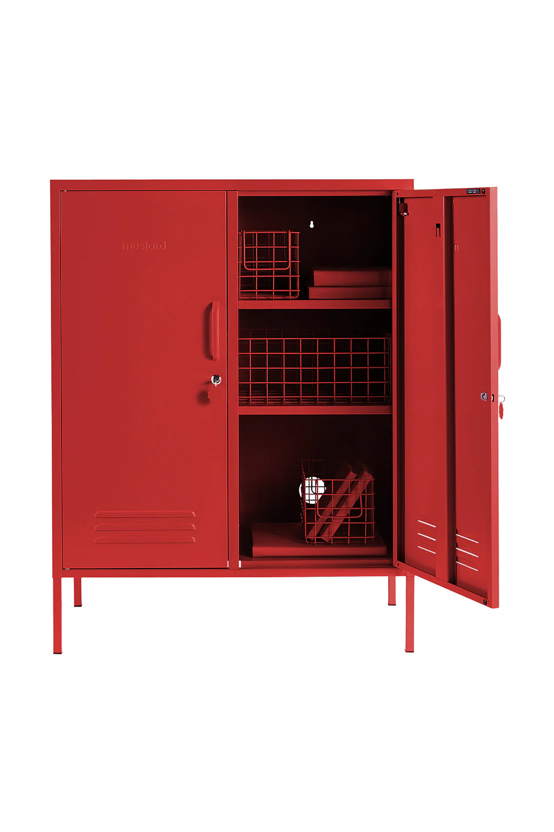 The Midi Mustard Made Locker in Poppy