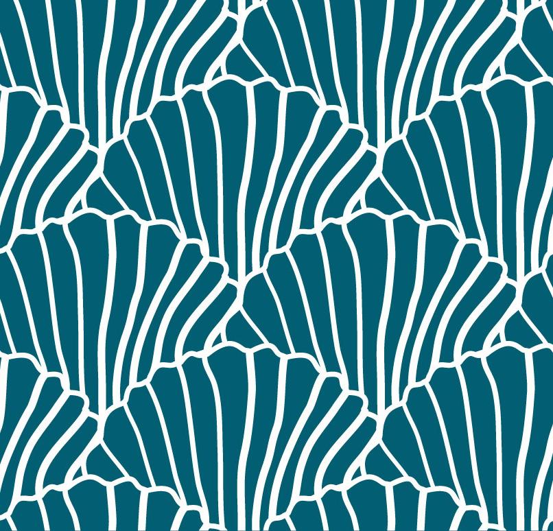 Seashells Moroccan Blue Fitted sheet 70x140cm
