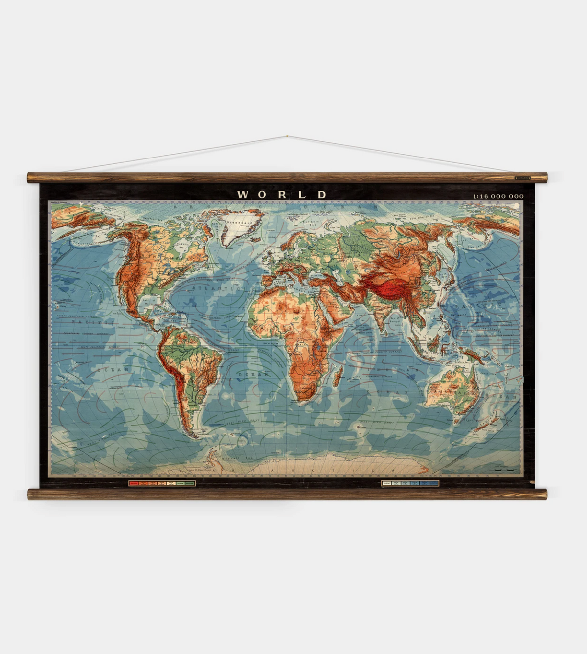 World Physical Relief Map Dark Extra Large Lillian Daph