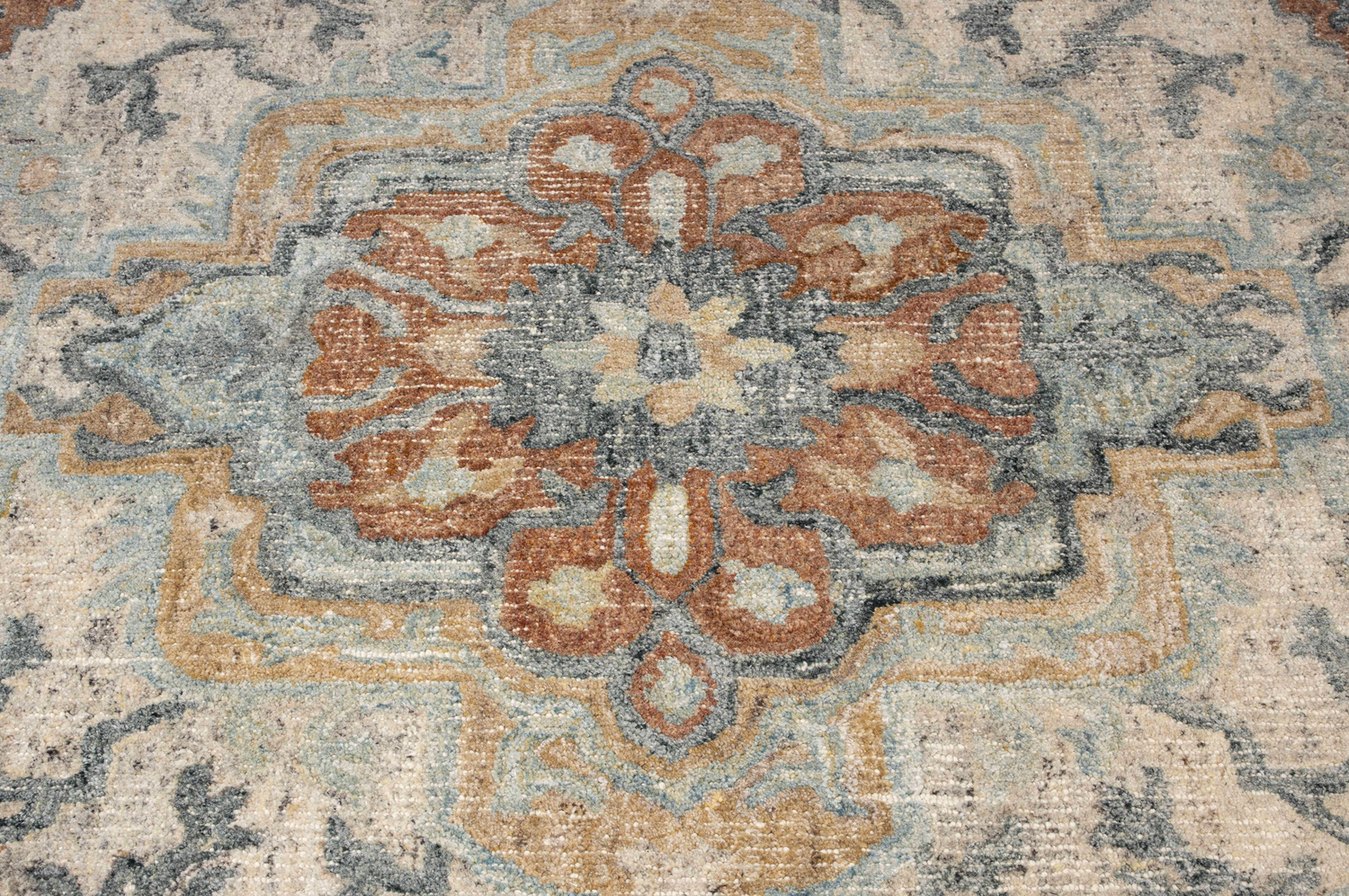 Amori Carpet in Blue/ Brick - (2 sizes available)