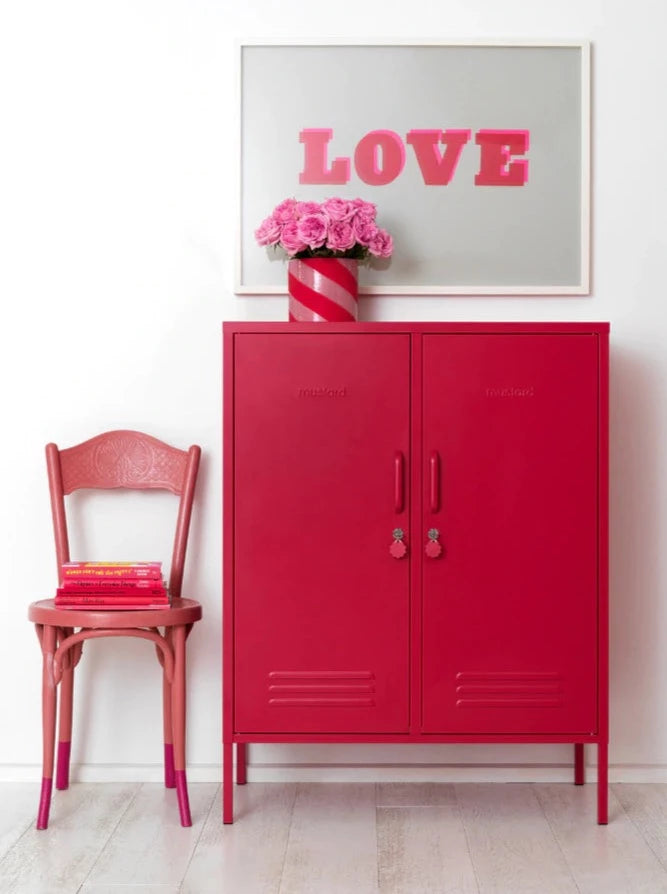 The Midi Mustard Made Locker in Poppy