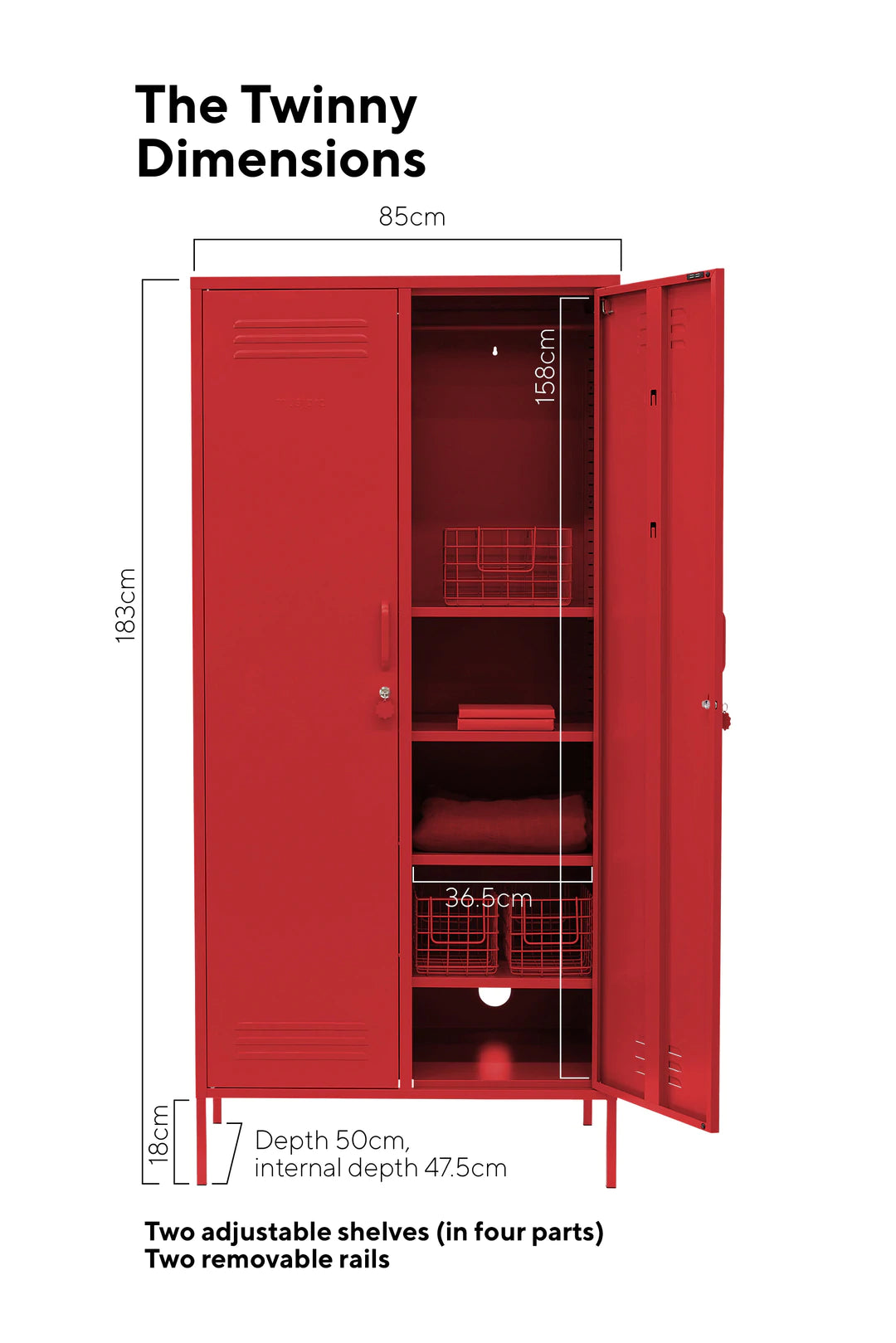 The Twinny Mustard Made Locker in Poppy