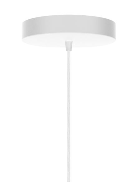 White Rosette Cord Light Fitting