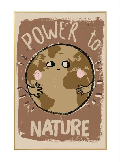 Power to Nature World 50x70cm Wall Poster