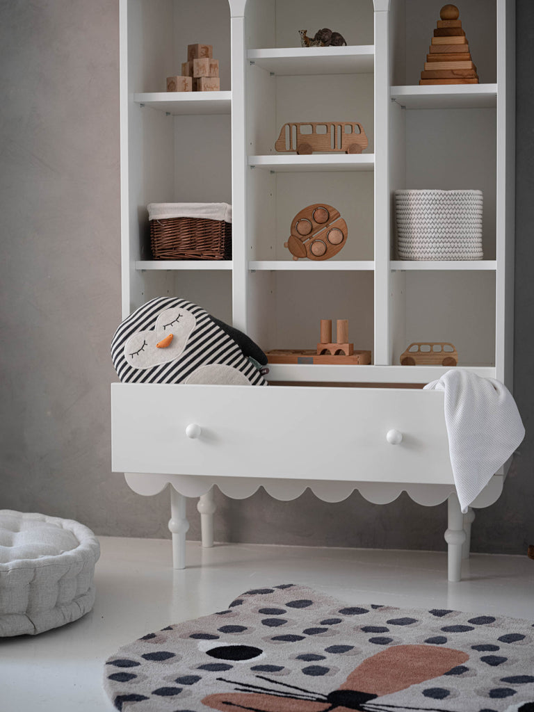 White vintage sales bookshelf