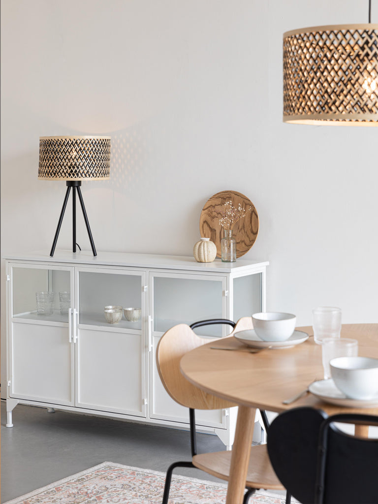 Bamboo shop lamp table