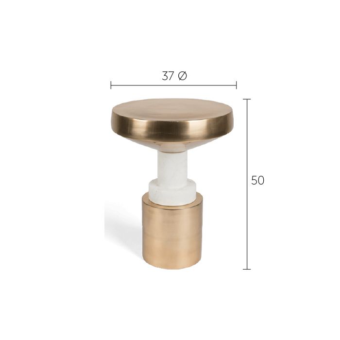 Chunky Footed Side Table Gold