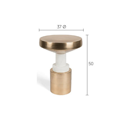 Chunky Footed Side Table Gold