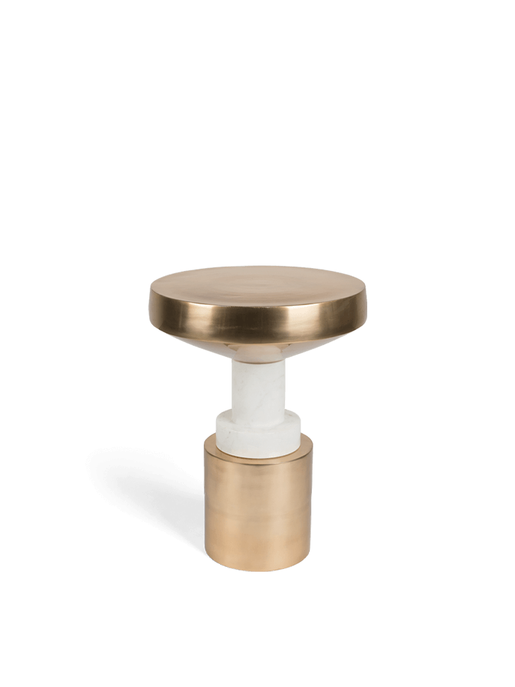 Chunky Footed Side Table Gold