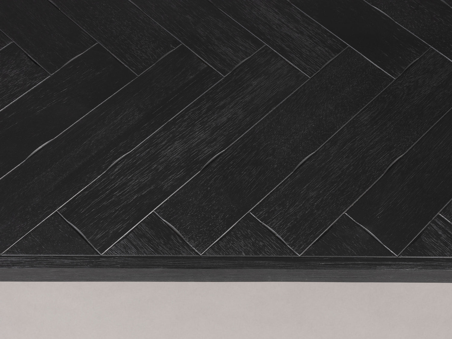 Class Wooden Herringbone Coffee Table - Black