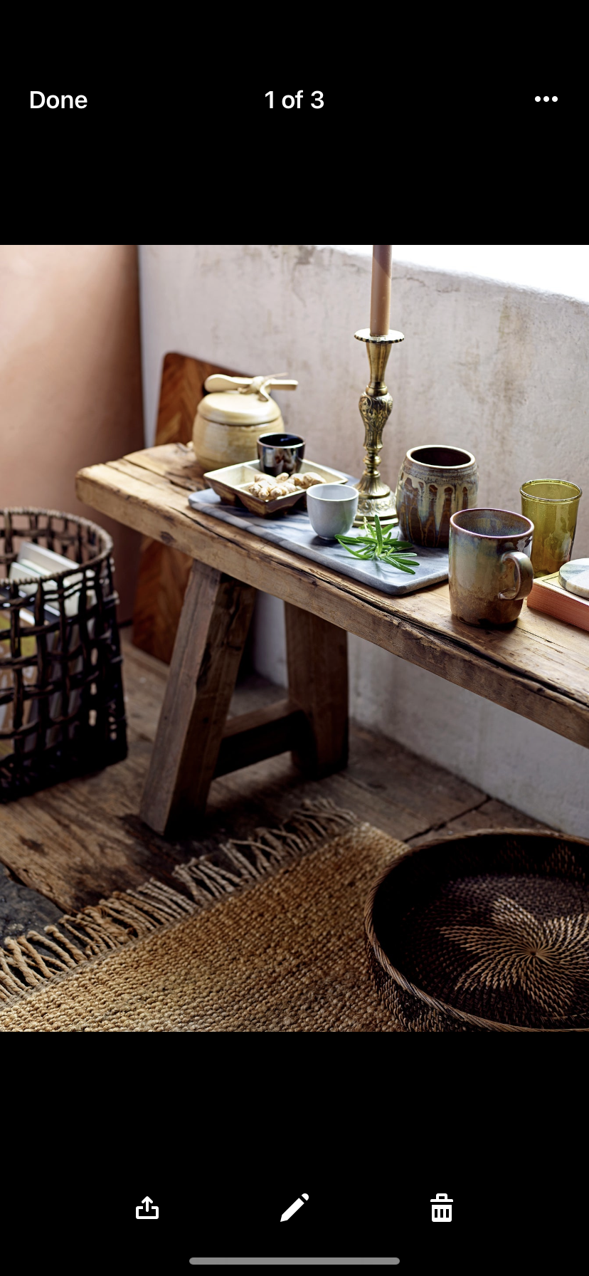 Dahlia Stoneware Mug in Striped Molten Brown &amp; Blue