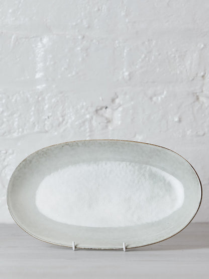 Nordic Sand Medium Stoneware Oval Platter