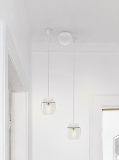 White Cannonball 2 Light Fitting