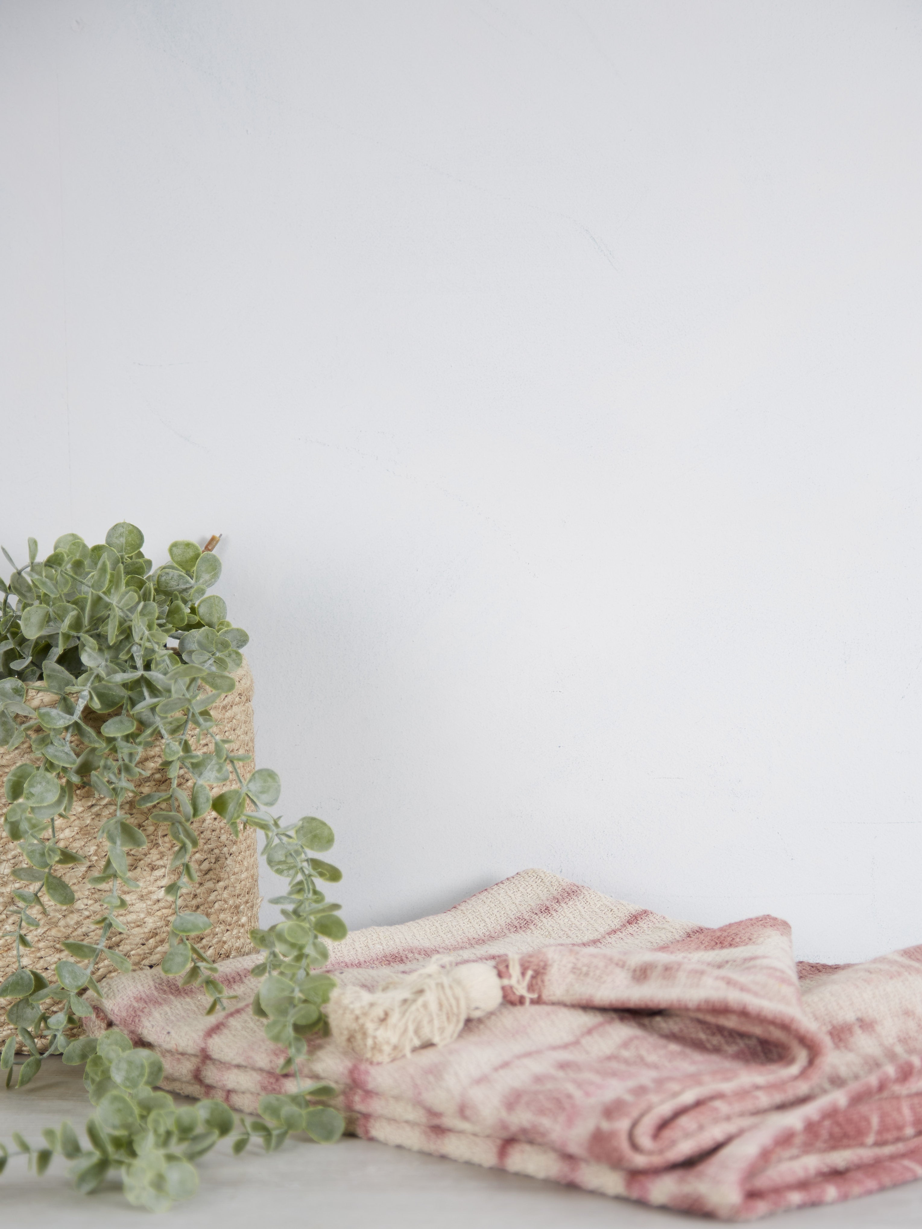 Recycled Cotton Throw in Rose