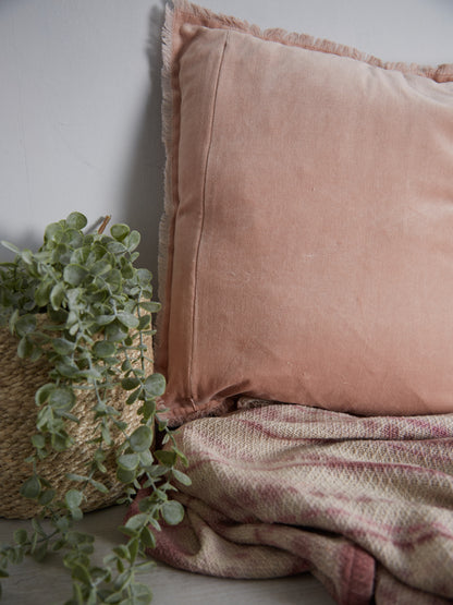 Recycled Cotton Throw in Rose