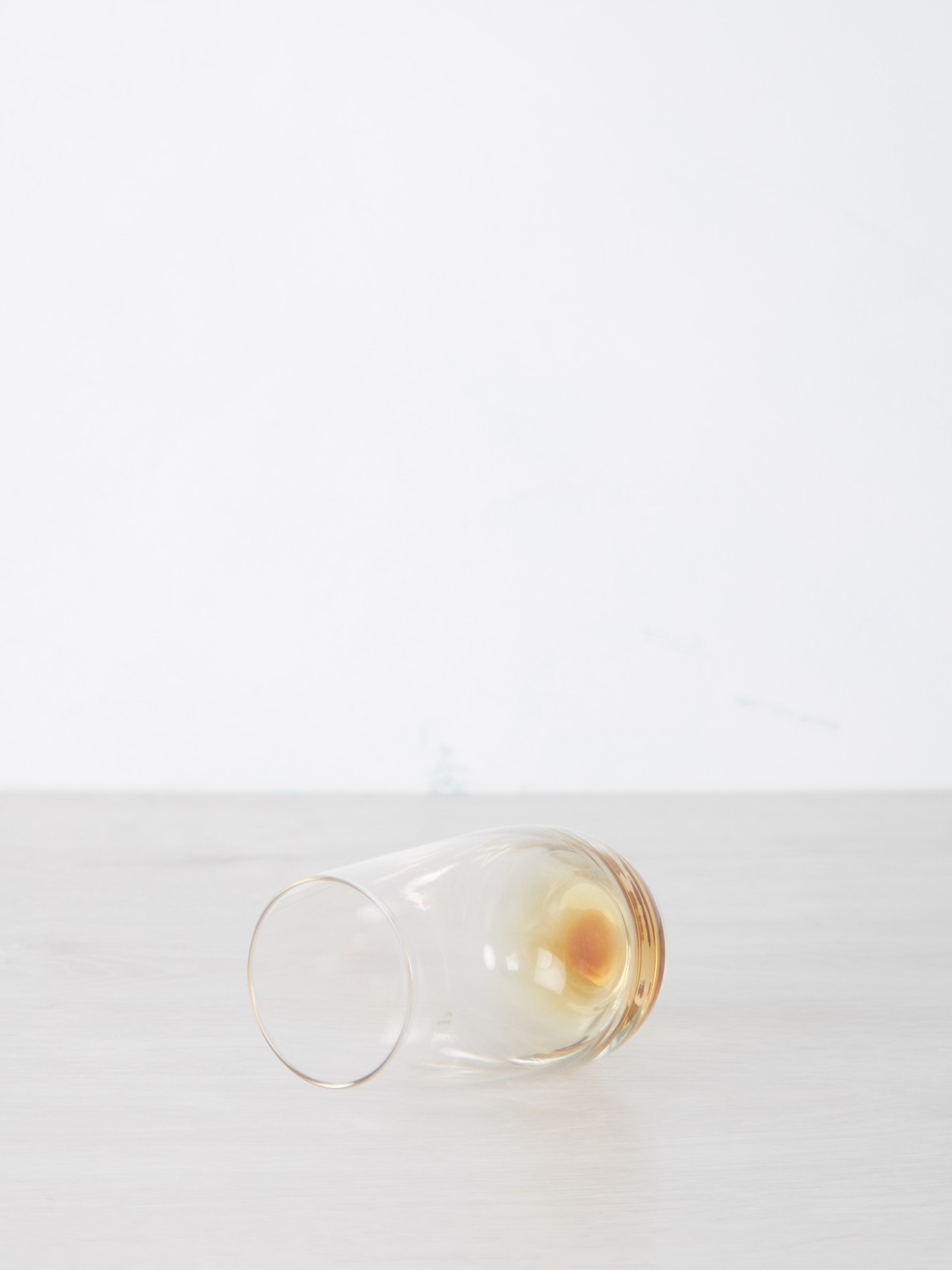 Large  Amber Mouthblown Tumbler