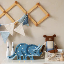 Little Lights Triceratops Lamp - Jurassic Blue